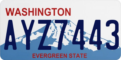 WA license plate AYZ7443