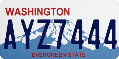 WA license plate AYZ7444