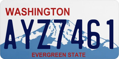 WA license plate AYZ7461