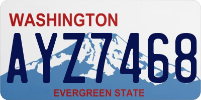 WA license plate AYZ7468