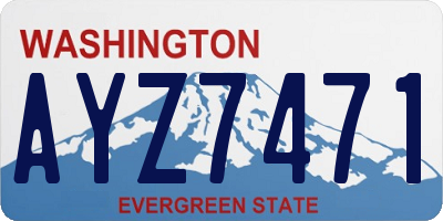 WA license plate AYZ7471
