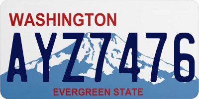WA license plate AYZ7476