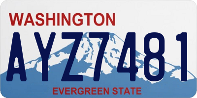 WA license plate AYZ7481