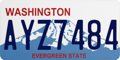 WA license plate AYZ7484