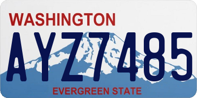 WA license plate AYZ7485