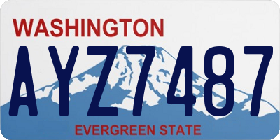 WA license plate AYZ7487