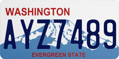 WA license plate AYZ7489