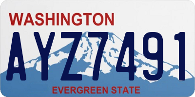 WA license plate AYZ7491