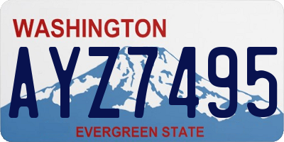 WA license plate AYZ7495