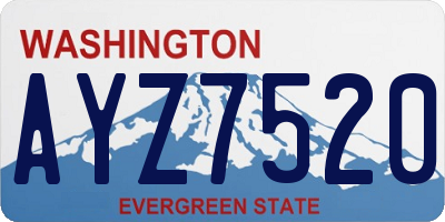 WA license plate AYZ7520