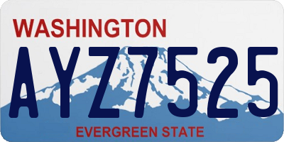 WA license plate AYZ7525