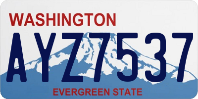 WA license plate AYZ7537