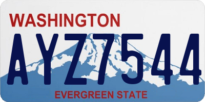 WA license plate AYZ7544