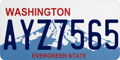 WA license plate AYZ7565