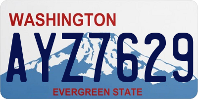 WA license plate AYZ7629