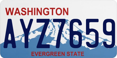 WA license plate AYZ7659
