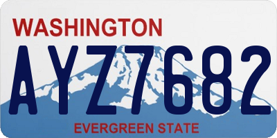 WA license plate AYZ7682