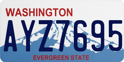 WA license plate AYZ7695