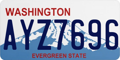 WA license plate AYZ7696