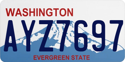 WA license plate AYZ7697