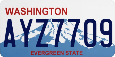 WA license plate AYZ7709