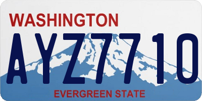 WA license plate AYZ7710