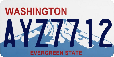 WA license plate AYZ7712