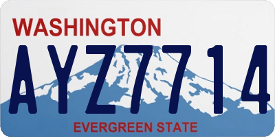 WA license plate AYZ7714