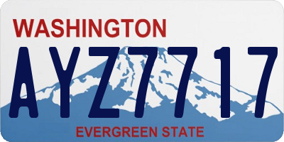 WA license plate AYZ7717