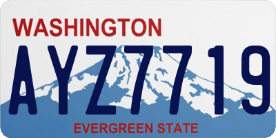 WA license plate AYZ7719