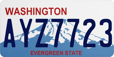 WA license plate AYZ7723