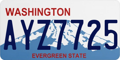 WA license plate AYZ7725