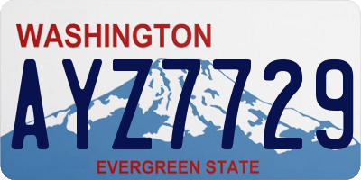 WA license plate AYZ7729