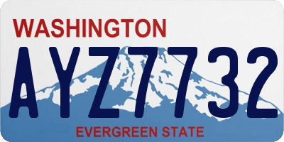 WA license plate AYZ7732