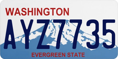 WA license plate AYZ7735