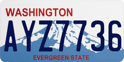 WA license plate AYZ7736