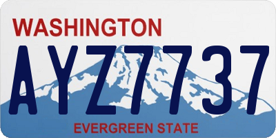 WA license plate AYZ7737