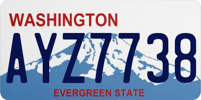 WA license plate AYZ7738