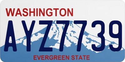 WA license plate AYZ7739