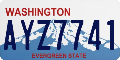 WA license plate AYZ7741