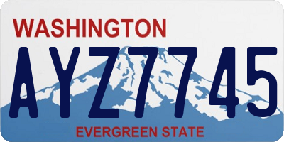 WA license plate AYZ7745