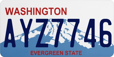 WA license plate AYZ7746