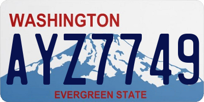 WA license plate AYZ7749