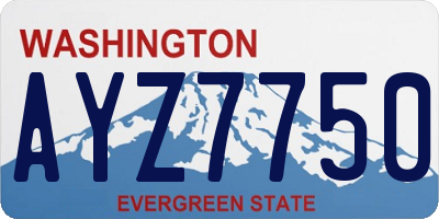 WA license plate AYZ7750