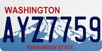 WA license plate AYZ7759