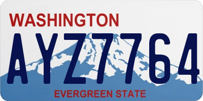 WA license plate AYZ7764