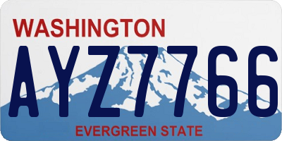 WA license plate AYZ7766