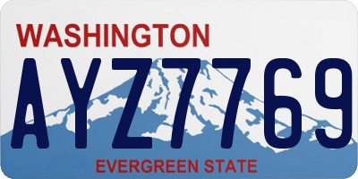 WA license plate AYZ7769