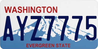 WA license plate AYZ7775