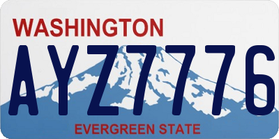 WA license plate AYZ7776